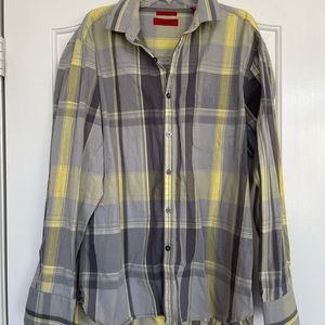 Alfani Plaid Button Down Shirt